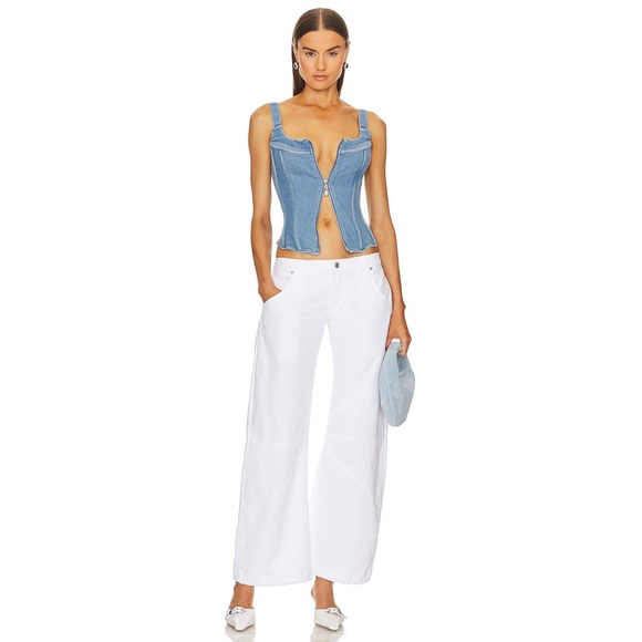 NWT EB Denim Rainy Corset in Light Wash Cowgirl Cowboy Ranch Western Festival - Picture 4 of 7